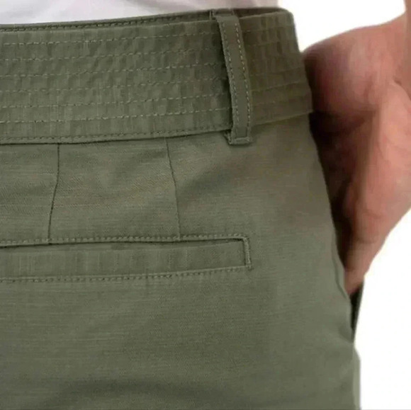 New! Kersh Utility Skirt Green Small Belted Stretch Casual Skirt Canvas NWT - Picture 3 of 10